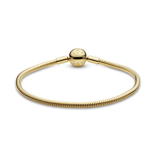 Brazalete cadena de serpiente Recubrimiento en Oro de 14k Pandora Moments