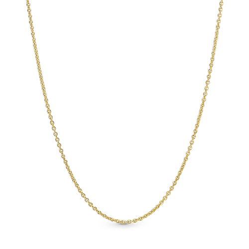 Collar Cadena De Cable Clásico Recubrimiento en Oro de 14k