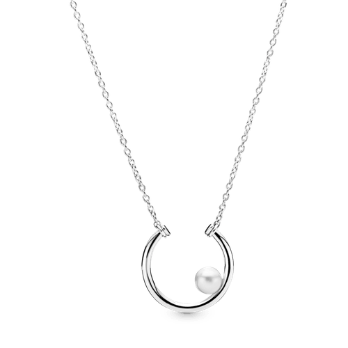 Collar Círculo con perla cultivada de agua dulce