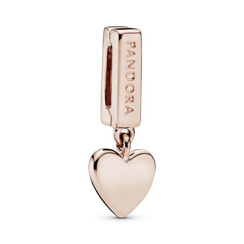 Charm colgante Corazón Recubrimiento en Oro Rosa de 14k Reflexions
