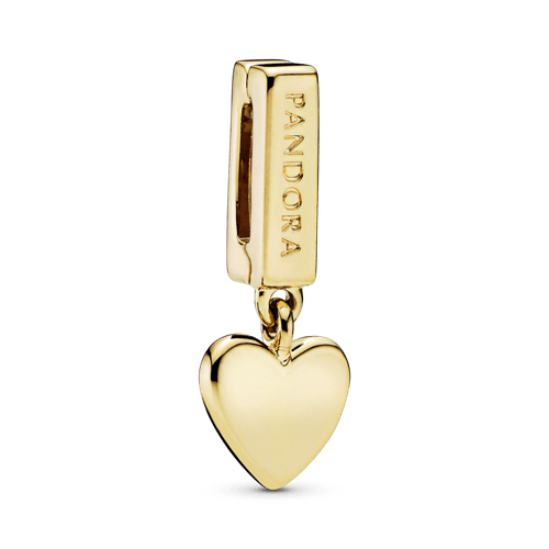 Charm colgante Corazón Recubrimiento en Oro de 14k Reflexions