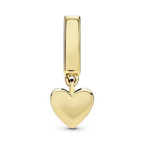 Charm colgante Corazón Recubrimiento en Oro de 14k Reflexions