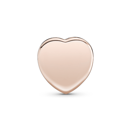 Charm Sujetador Corazón de pavé Recubrimiento en Oro Rosa de 14k Reflexions