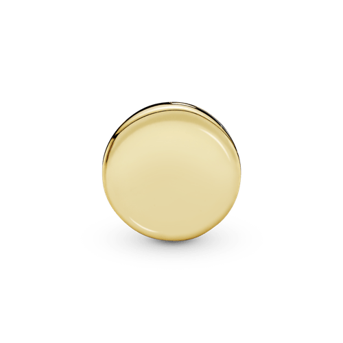 Charm Sujetador redondo con pavé Recubrimiento en Oro de 14k Reflexions