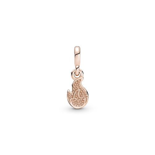 Mini Colgante Flama Llameante Recubrimiento en Oro Rosa De 14K Pandora Me
