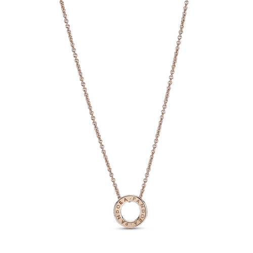Collar collier Círculo de pavé con logotipo Pandora Pandora Plata Esterlina