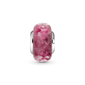 Charm de cristal Murano rosa Fantasía de Ondas Pandora Plata Esterlina