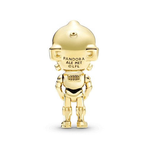 Charm Star Wars C-3PO Recubrimiento en Oro de 14k