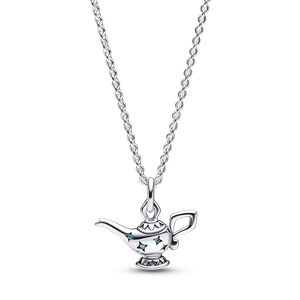 Collar estilo Collier con pendiente Lámpara mágica de Aladdín de Disney Pandora Plata Esterlina