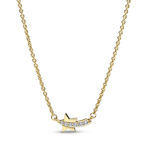 Collar estilo Collier Estrella Fugaz en Pavé Recubrimiento en Oro de 14k