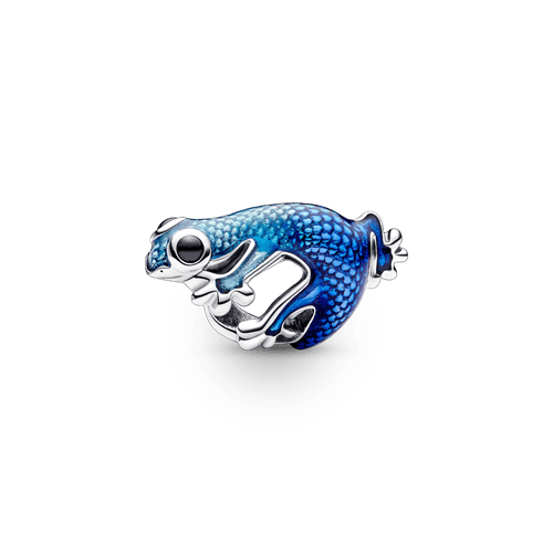Charm Gecko Azul Metálico Pandora Plata Esterlina