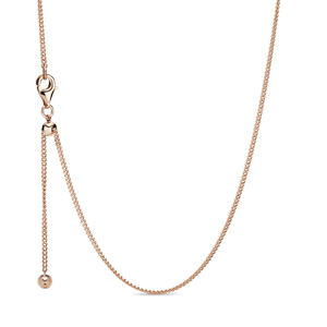 Collar Cadena de bordillo Recubrimiento en Oro Rosa de 14k