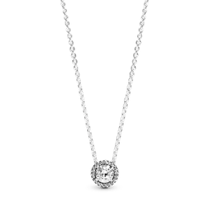 Collar con halo redondo brillante