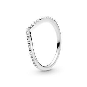Anillo Hueso de los deseos con cuentas clásico