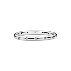 Anillo sencillo reluciente Zirconia Cúbica