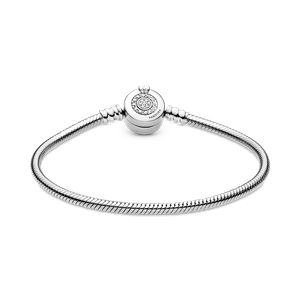Brazalete Pandora Moments cadena de serpiente Corona O resplandeciente