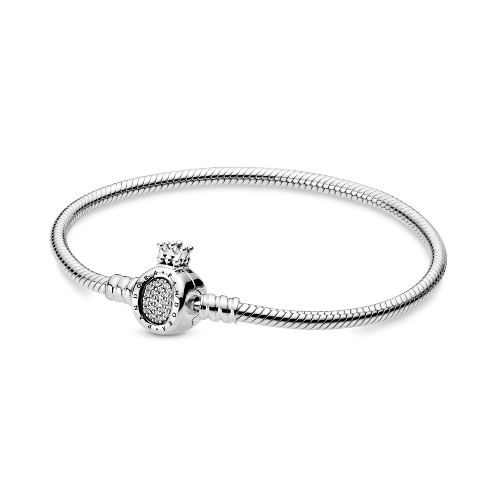 Brazalete Pandora Moments Corona O y cadena de serpiente