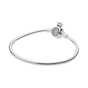 Brazalete Pandora Moments Corona O y cadena de serpiente