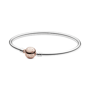 Brazalete rígido broche Pandora Moments Recubrimiento en Oro Rosa de 14k