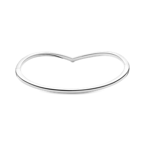 Brazalete rígido Hueso de los deseos pulido