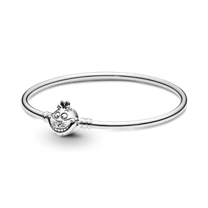 Brazalete rígido Pandora Moments con broche Gato de Cheshire de Alicia en el País de las Maravillas de Disney.