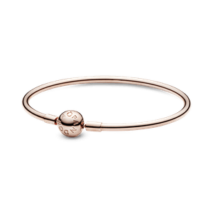 Brazalete rígido Pandora Moments Recubrimiento en Oro Rosa de 14k