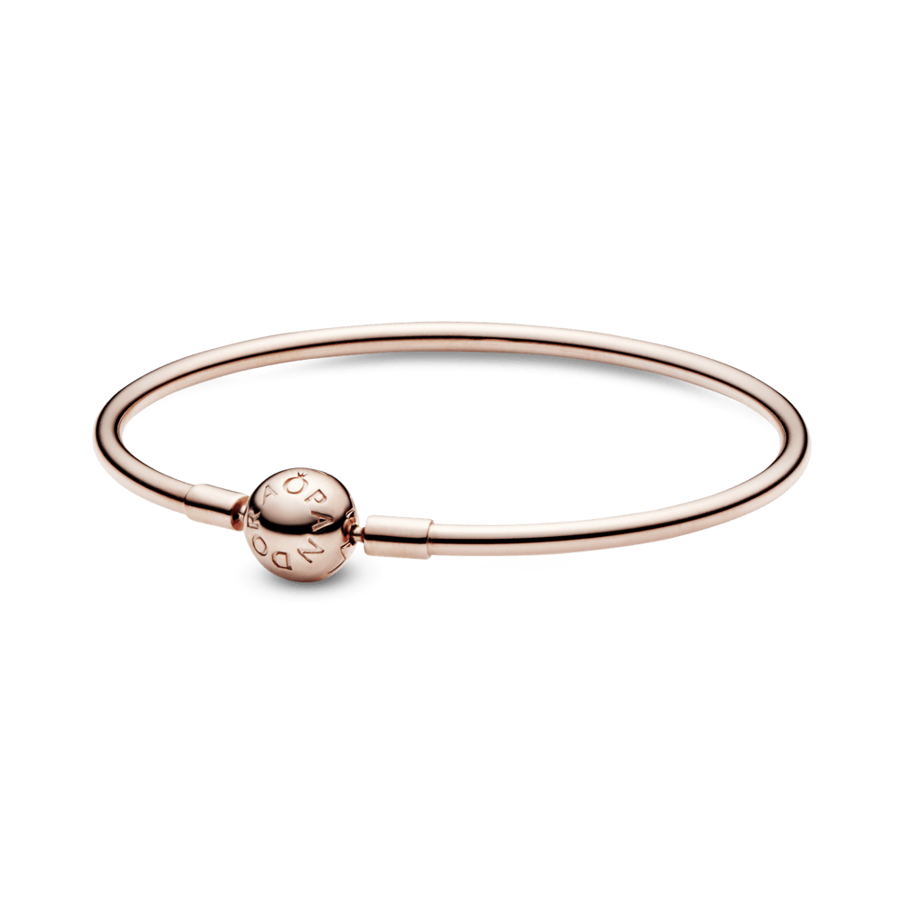 Brazalete rígido Pandora Moments Recubrimiento en Oro Rosa de 14k