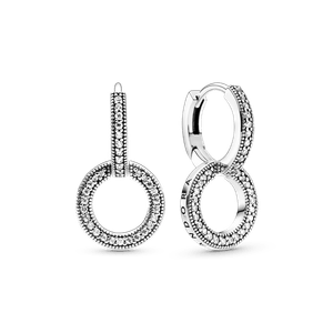 Aretes doble aro resplandecientes