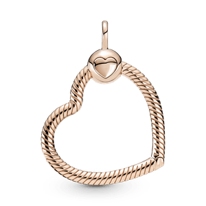 Dije Corazón Pandora Moments Recubrimiento en Oro Rosa de 14k