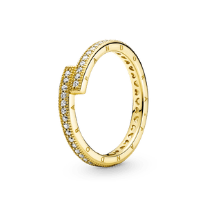 Anillo Sobrepuesto Reluciente Recubrimiento en Oro De 14K