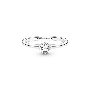 Anillo Solitario En Plata De Ley Estrella Brillante Celestial
