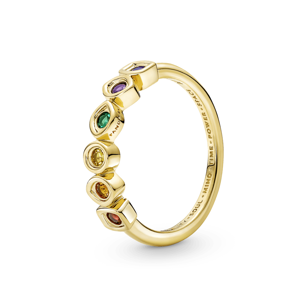 Anillo Gemas Del Infinito De The Avengers De Marvel Recubrimiento Oro 14K