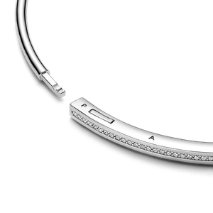 Brazalete rígido I-D Pandora Signature Zirconia Cúbica