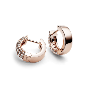 Aretesde aro Hilera de pavé doble Pandora Timeless