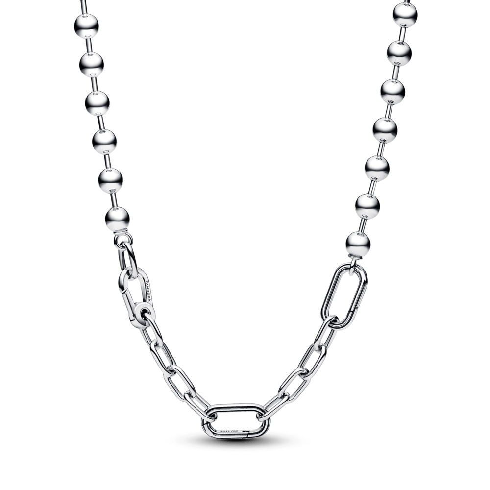 Collar de Eslabones Link y Cuentas Metálicas de Pandora ME