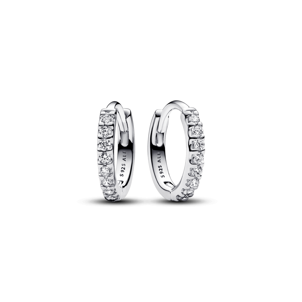 Aretes de Aro Abrazo Brillante Plata