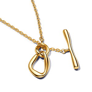 Collar barra en T Círculos Forma Orgánica