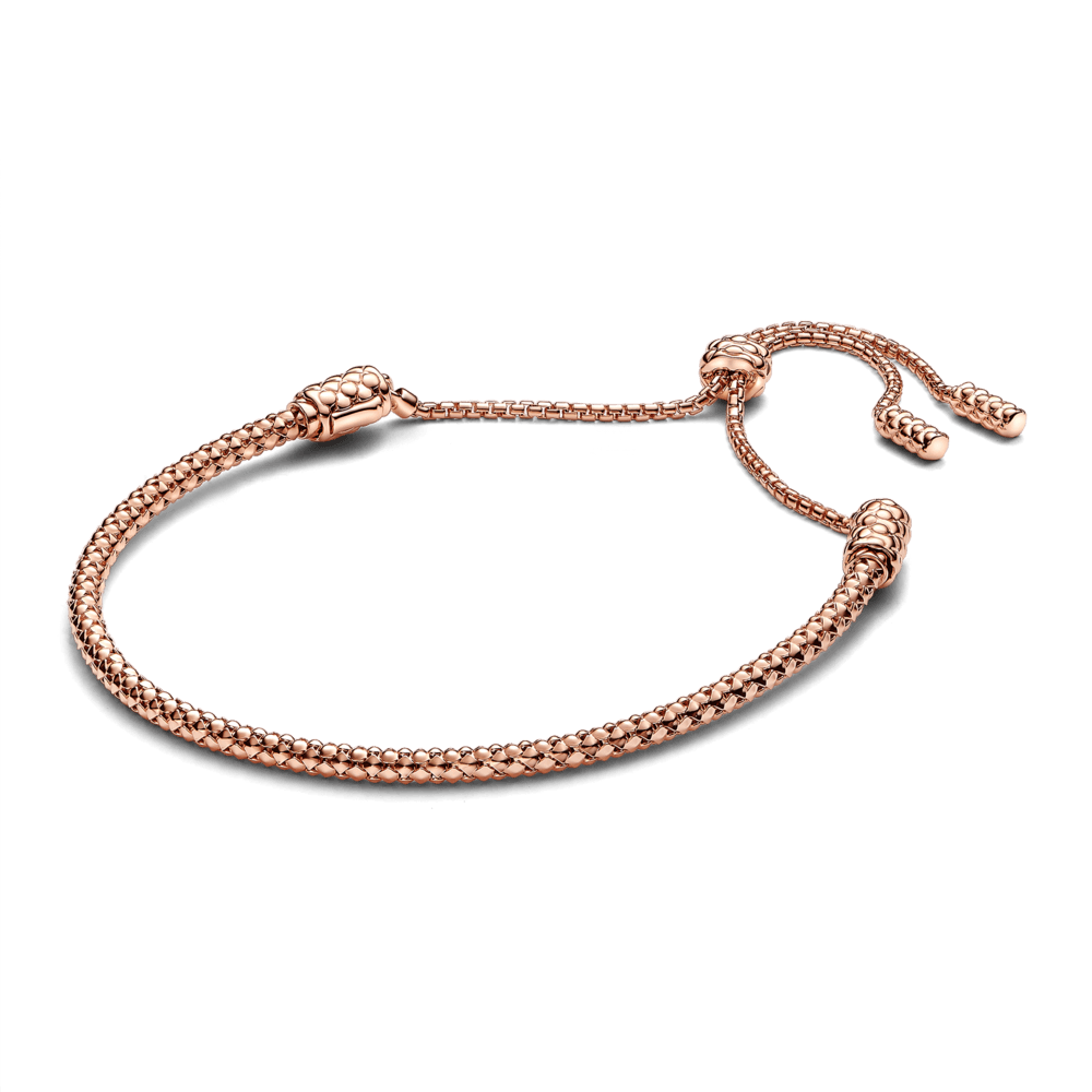 Brazalete Pandora Moments Cadena con Tachuelas Deslizante Rosa