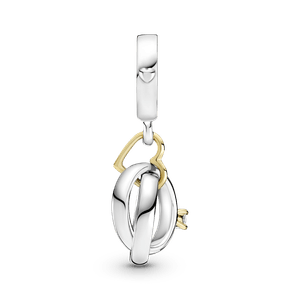 Charm colgante de dos tonos Anillos de boda