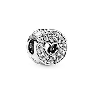 Charm de Aniversario corazón y pavé