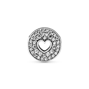 Charm de Aniversario corazón y pavé