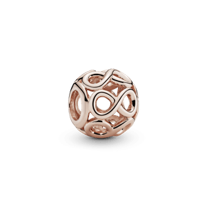 Charm infinito calado Recubrimiento en Oro Rosa de 14k