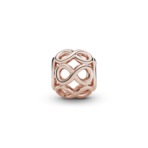Charm infinito calado Recubrimiento en Oro Rosa de 14k