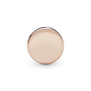 Charm Sujetador redondo con pavé Recubrimiento en Oro Rosa de 14k Reflexions