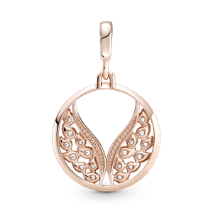 Medallón Alas En Llamas Recubrimiento en Oro Rosa De 14K Pandora Me