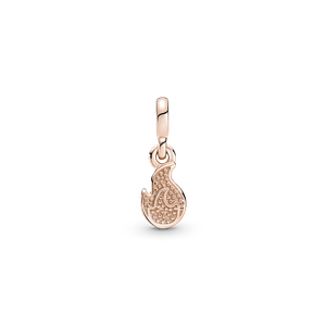 Mini Colgante Flama Llameante Recubrimiento en Oro Rosa De 14K Pandora Me