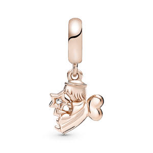 Charm Colgante Con Recubrimiento En Oro De 14K Ángel Con Alas De Corazón