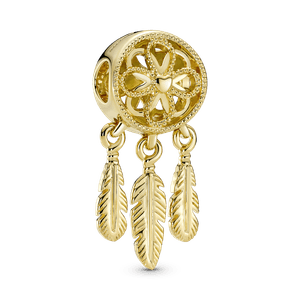 Charm Atrapasueños Espiritual Recubrimiento En Oro 14k