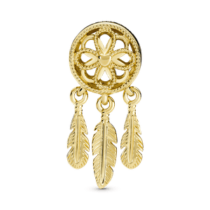 Charm Atrapasueños Espiritual Recubrimiento En Oro 14k