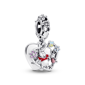 Charm Colgante Doble Winnie Pooh y Piglet de Disney Pandora Plata Esterlina